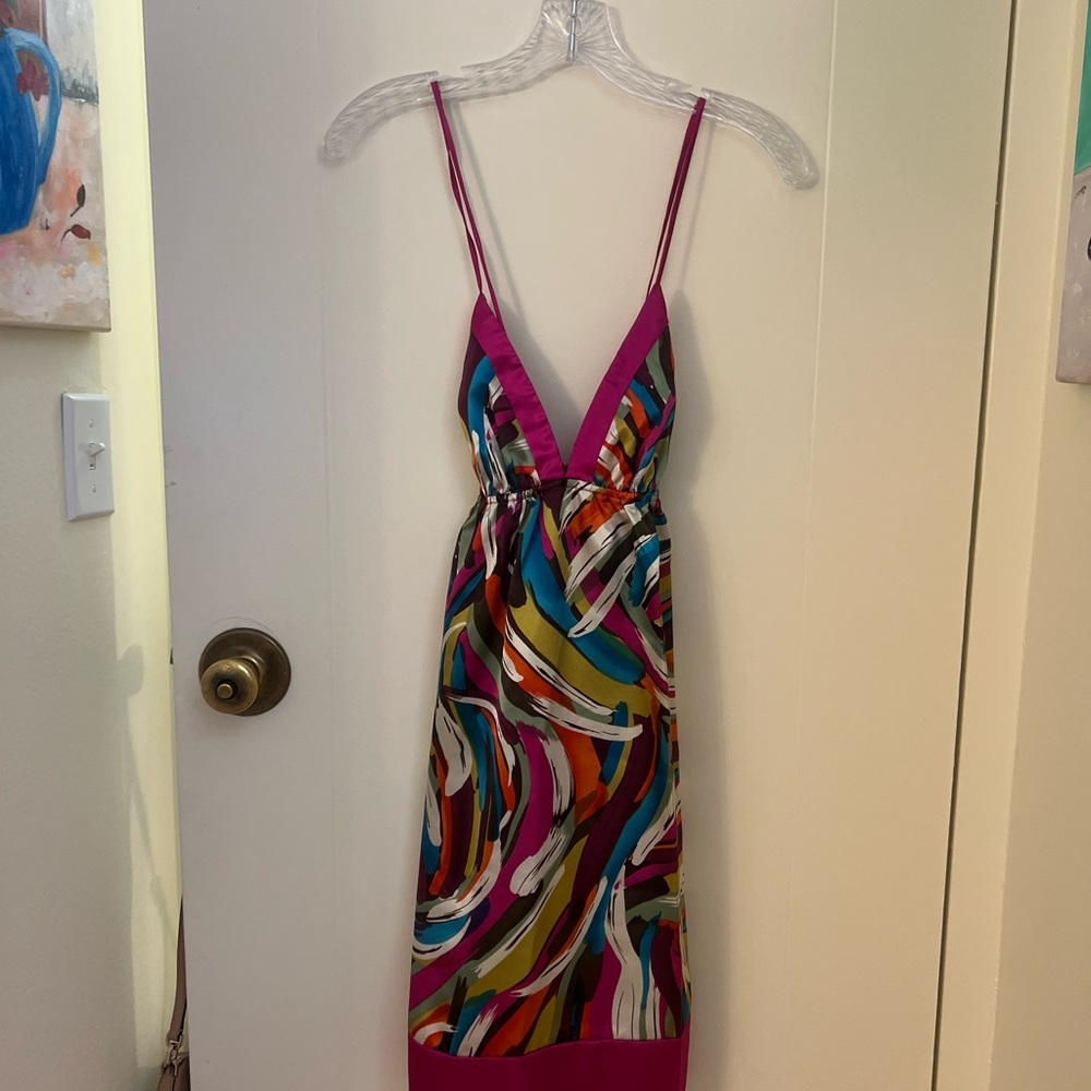 Forever 21 Pink and Black Spaghetti Strap Sundress